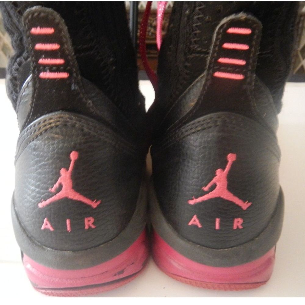 Nike Air Jordan's girls size 3.5, Black and Pink high top sneakers